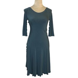 angelrox slate blue bamboo blend dress